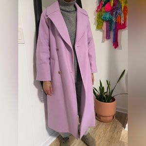 Zara double breasted wool long coat Manteco